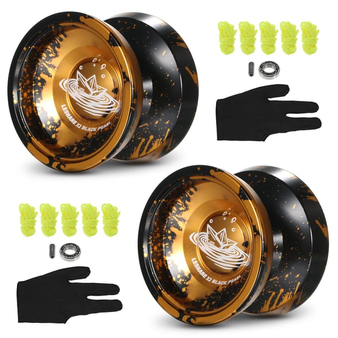 2-pack aluminium jojo-ballen Competitief jojo-cadeau met lagersnaren en handschoenen