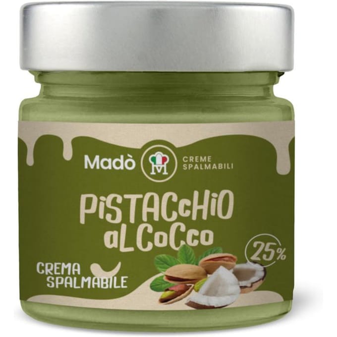 Pistache Kokoscrème 25% Mado 200g Italiaanse Kokos Pistache Pasta