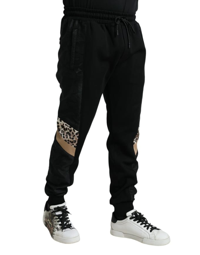 Leopardprint Paneel Joggingbroek