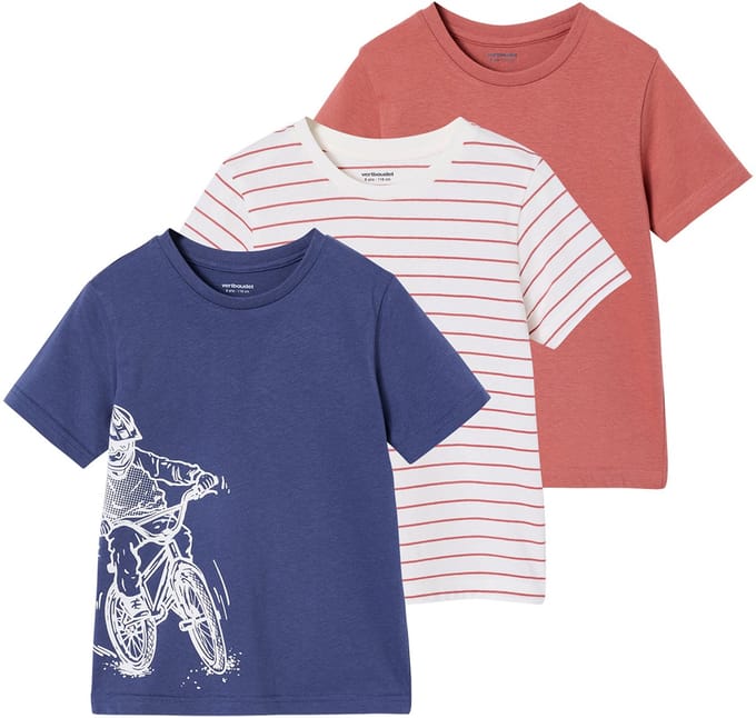 Vertbaudet Set van 3 T-shirt met korte mouwen