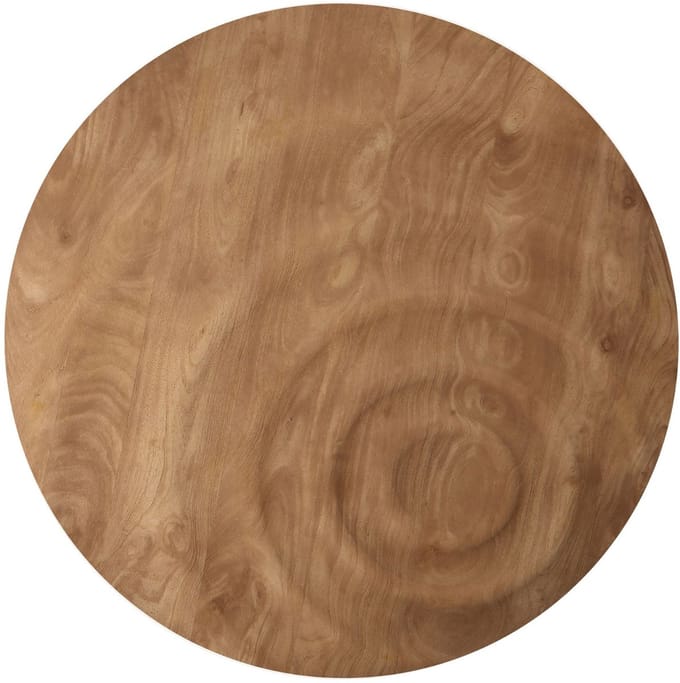 PTMD Mattin Natural Mango Wood Circle Wall Panel Rond S