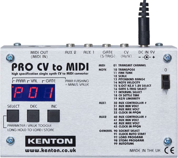 Kenton Pro CV to MIDI - MIDI-tool voor keyboards
