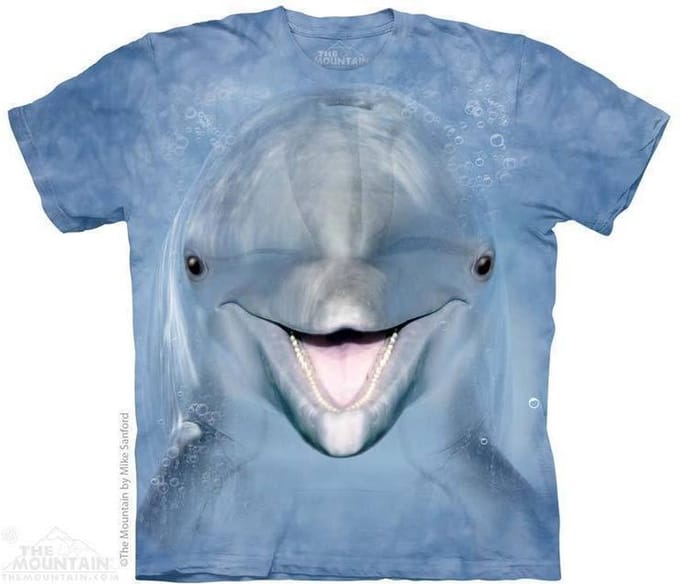 T-shirt Dolphin Face L