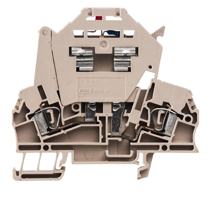 Weidmüller 1616440000-50 Zekering-serieklem Spanveer Donkerbeige 50 stuk(s)
