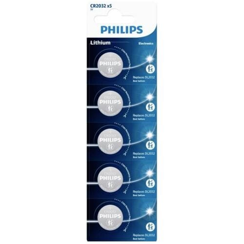 Philips Knoopcel CR2032 3 V 5 stuk(s) Lithium Minicells