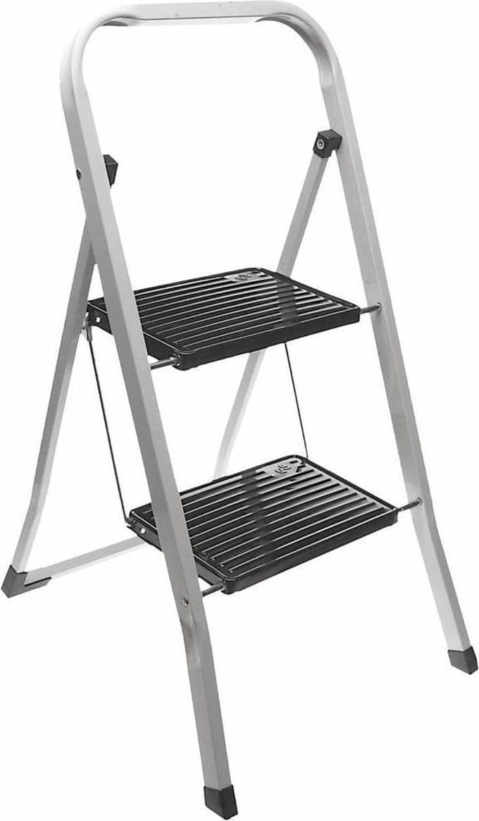 Excellent Houseware inklapbare keukentrap - 2 treden - Tot 150kg - Metaal