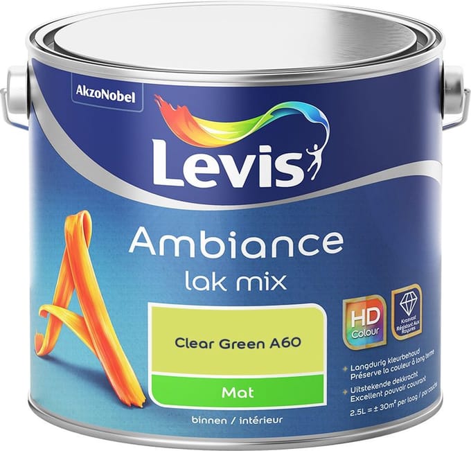 Levis - Ambiance Lak Mat Mix - Clear Green A60 - Mengverf - 2,5 L