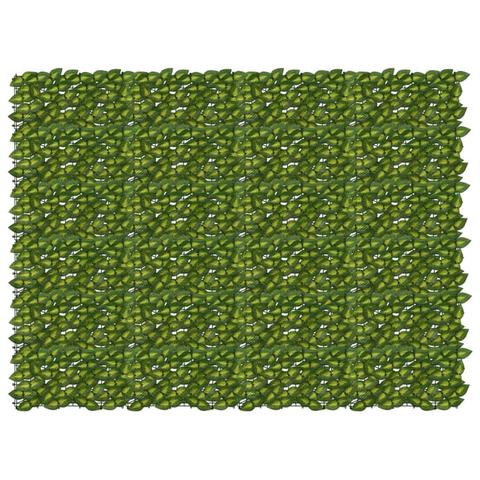 vidaXL - Balkonscherm - met - bladeren - Groen - en - Geel - 200 - x - 150 - cm