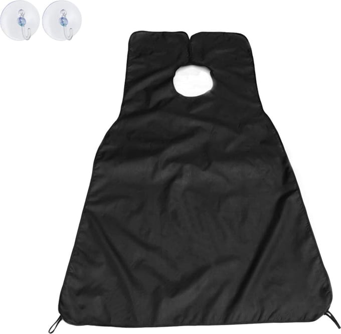 Baard Schort Beard Cape Baardschort Baard Scheren Baard Verzorging - Zwart