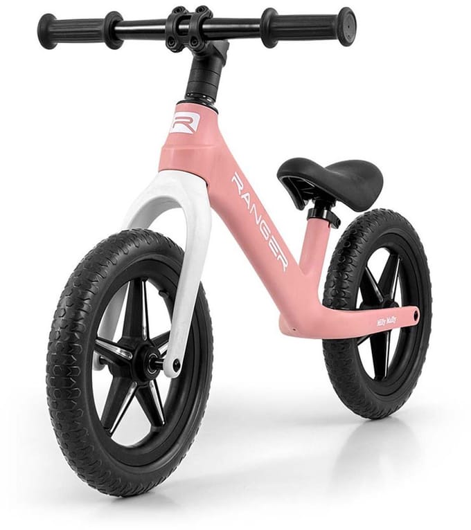Milly Mally Ranger Flash loopfiets 12 inch roze - Kinderloopfiets