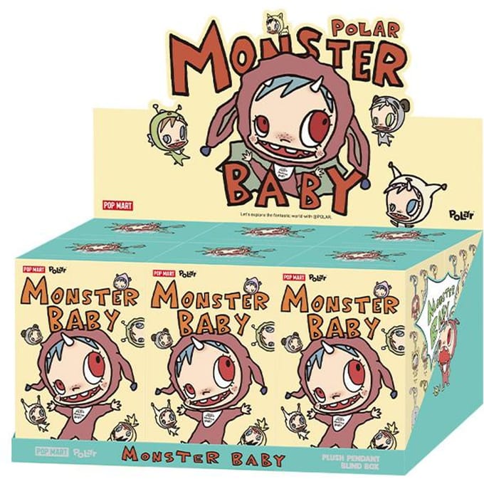 POP MART POLAR-Monster Baby Collectie Serie Pluche Hanger Versie 1 blind box beige