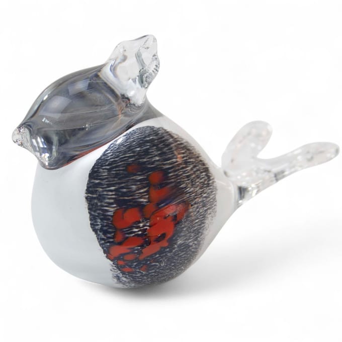 Loranto - Urnen - Mini Urn Vogel - Red Feather - Kleine Urn - Luxe Urn