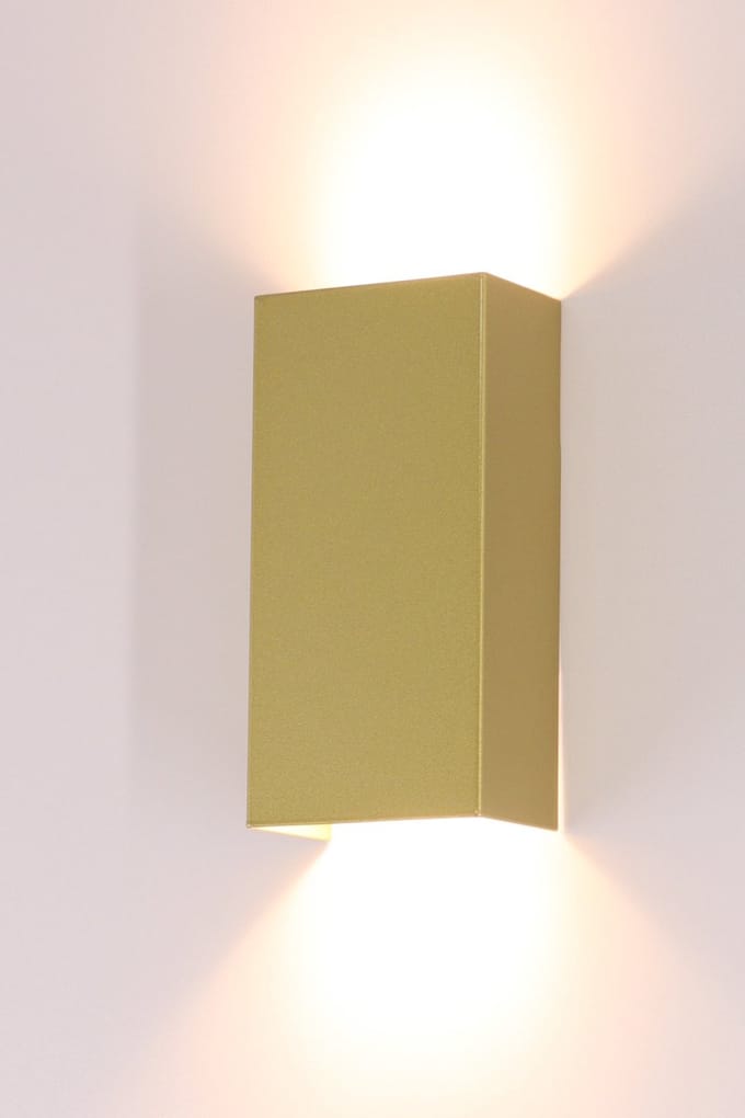 Wandlamp goudkleurig metaal – up down – 2 x GU10 – 20 cm