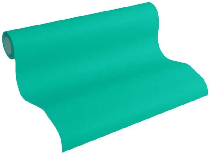 Groen uni behang linnenlook mat vliesbehang 3566-28