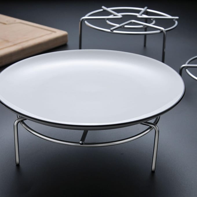 Grille de cuisson à la vapeur ronde en acier inoxydable pour autocuiseur gray