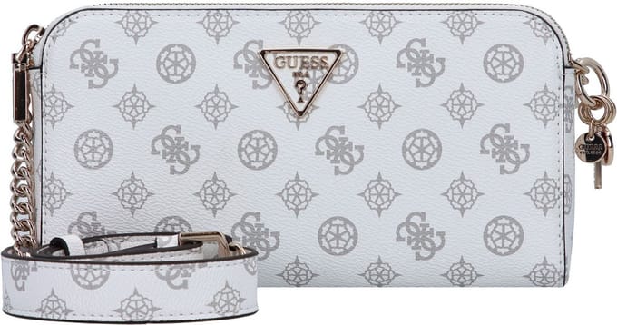 GUESS Schoudertas Eco Erica Status Crossbody White Logo Wit