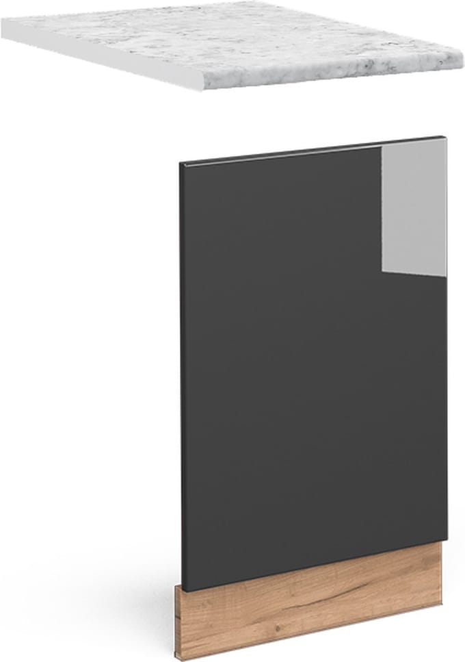 Vicco Fame-Line Frontpaneel – 45 cm, WB Marmer Antraciet Hoogglans