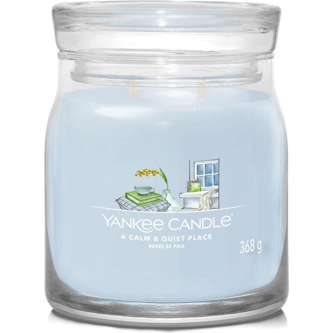 Yankee Candle - A Calm & Quiet Place Medium Geurkaars - 50 branduren - 2 lonten