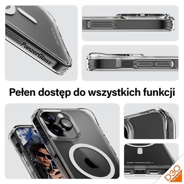 PanzerGlass Apple iPhone 15 Pro Max MagSafe HardCase with D3O Clear