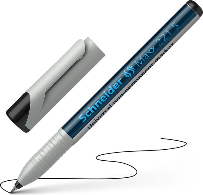 Schneider universele non-permanent marker - Maxx 221 - S - zwart - S-112501