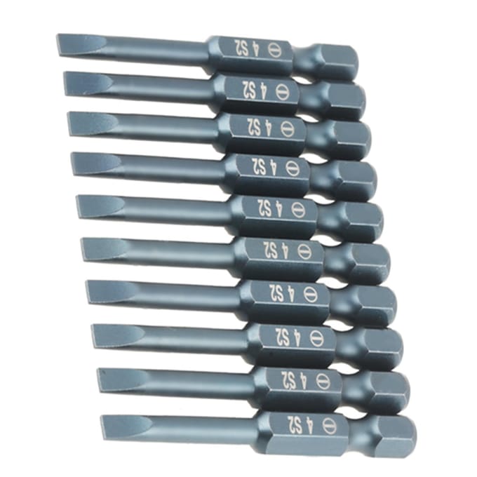 10 stuks 14 inch zeskant schacht 50mm S2 legerstaal sleufschroevendraaier bits set H6.3*50*SL4mm