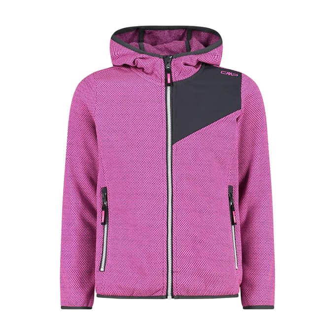 Gebreide meisjes hoodie met jacquardpatroon CMP