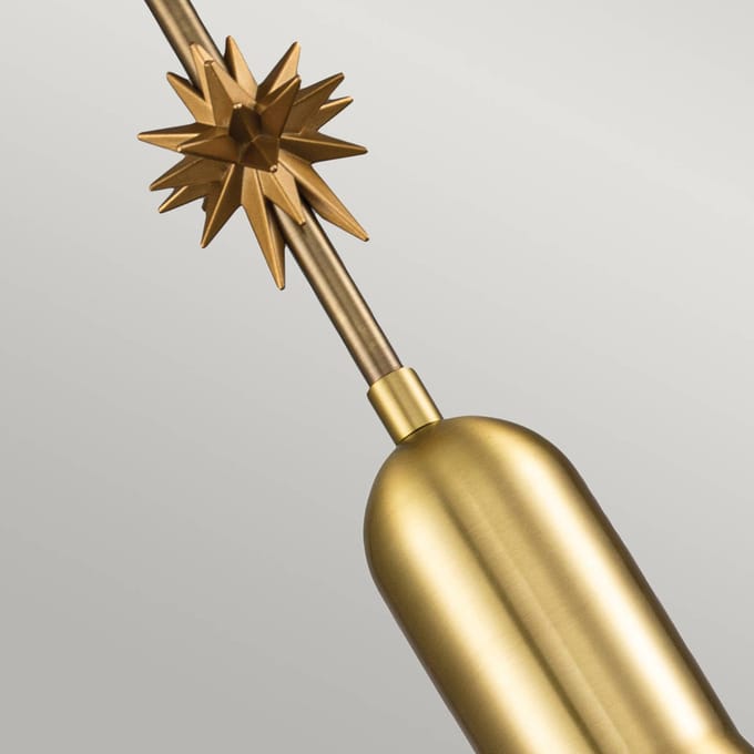 Elstead Lighting LED Hanglamp Etoile | 1X E27 Max 60W | Dimbaar | Aged Brass and Gold Leaf