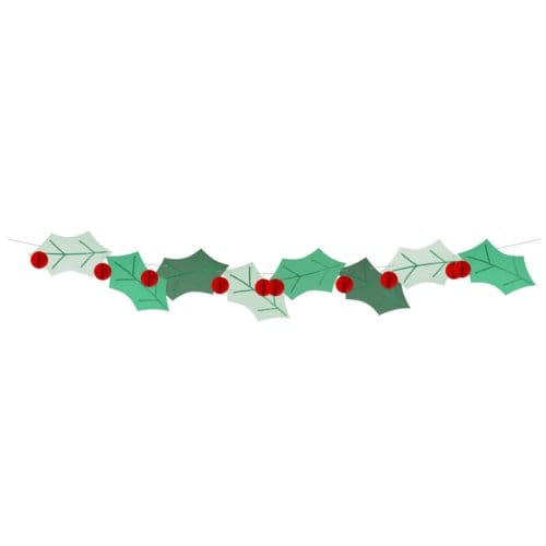 Meri meri kerst - slinger groot honeycomb holly à 2,4 meter