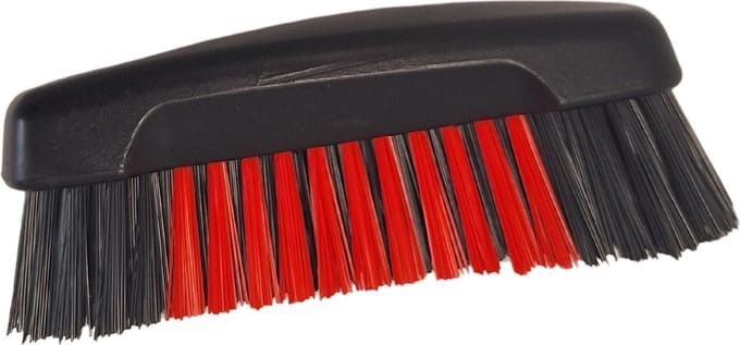 Nagel- en schrobborstel 5 x 12 cm ergonomisch Rood/Zwart