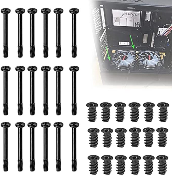 Set van 80 M5 x 8 mm Ventilatorschroeven voor Computerbehuizing - Geschikt voor PC, Radiatoren en Chassis