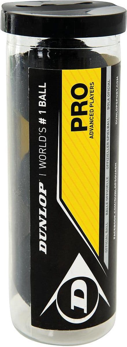 Dunlop- Pro Squash Balls - Double Dot- Set of 3