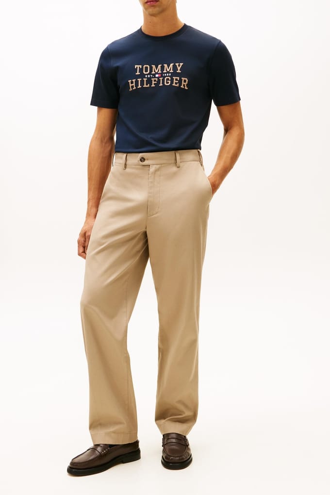 Tommy Hilfiger Icon Interlock Tee Desert Sky Größe: M | Basic T-Shirts Outlet | Herren