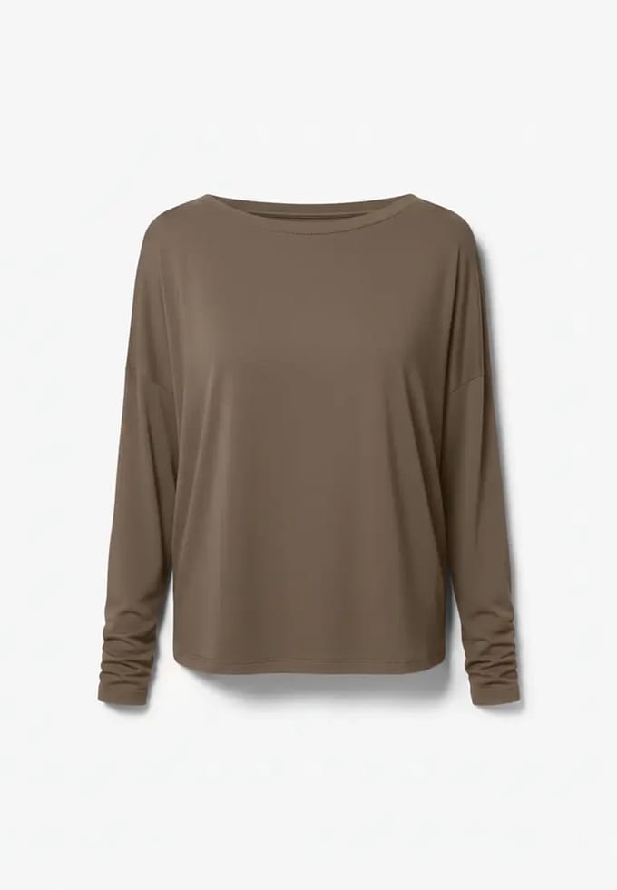 Viscose Oversize Longsleeve KHAKI