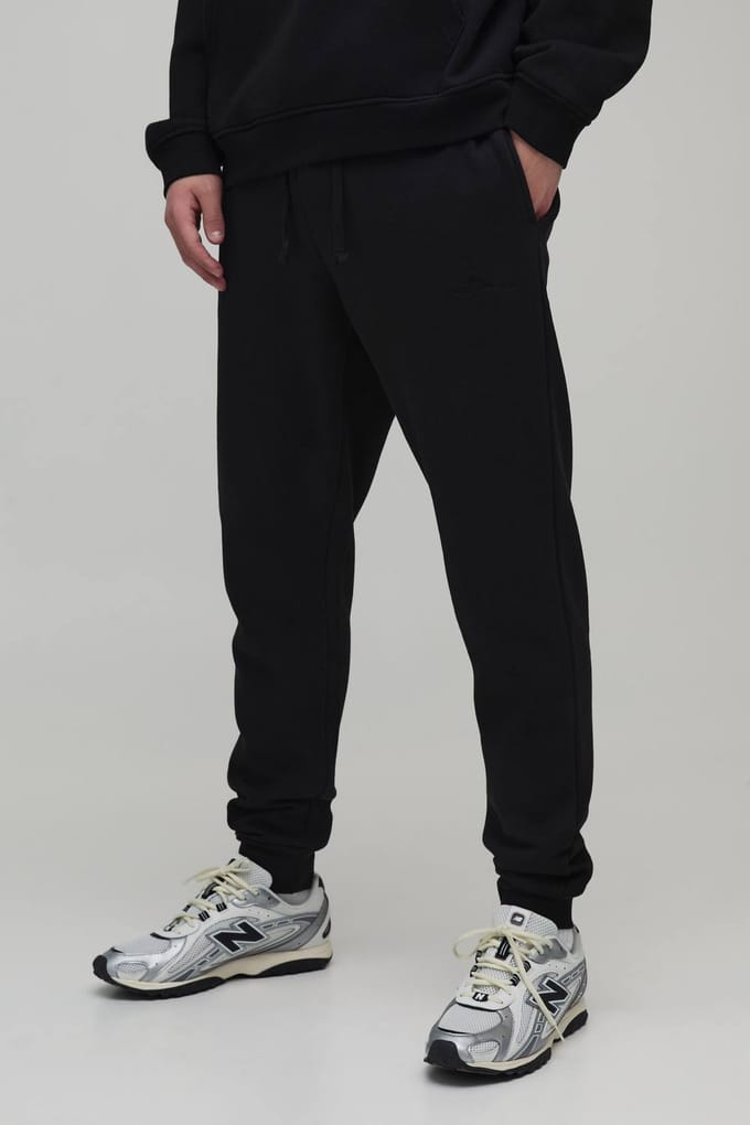 Essential BM Signature Slim Fit Jogger | Black | Size Large