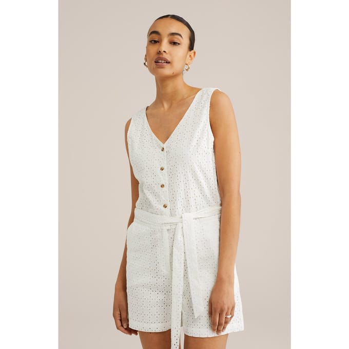 We Fashion Jumpsuit White Maat: XXL | Jumpsuits Outlet | Dames | Wit