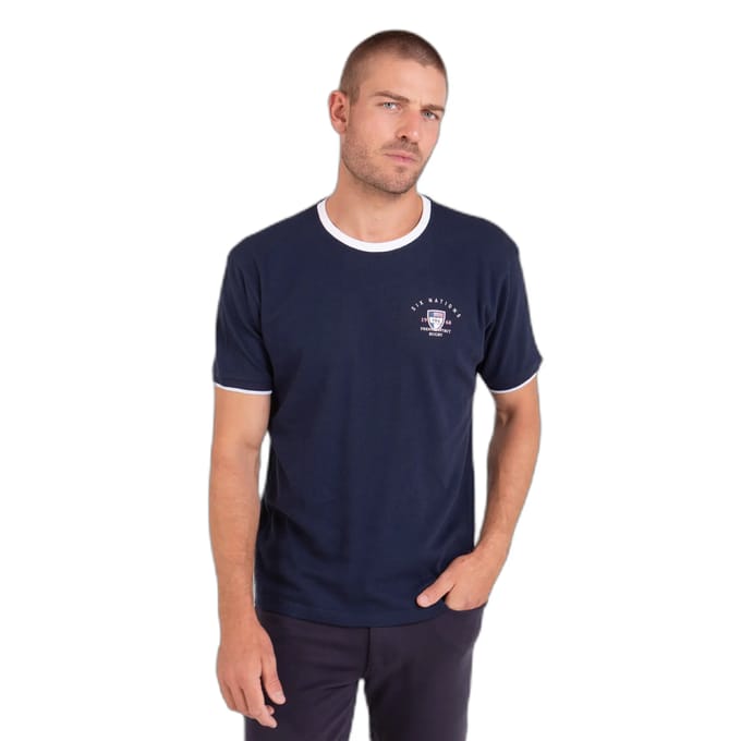 T-shirt met contrasterende boorden Camberabero