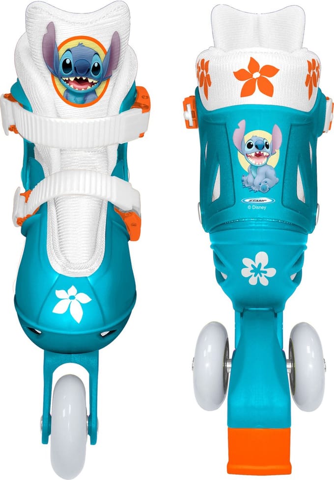 De Magische Eerste Skates! Verstelbare 3-Wiel Rollers Disney Stitch (Maat 27-30)