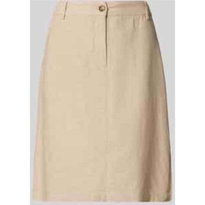 Knielange rok van een mix van linnen en viscose, model 'Lava'