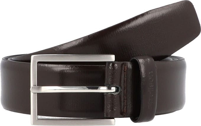 Strellson Riem leer - Jongens - 115 cm - dark brown