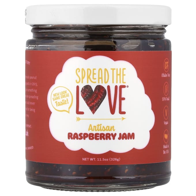 Verspreid de Liefde, Ambachtelijke Frambozenjam, 11,5 oz (326 g) gray