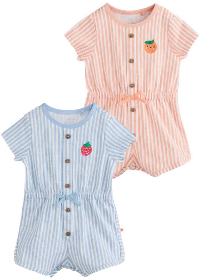 Next - Meisjes - Set van 2 jersey sportrompertjes - Oranje