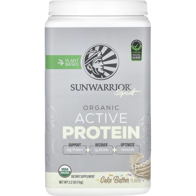 Sunwarrior, Sport, Biologisch Geactiveerd Eiwit, Cakebeslag, 2,2 lb (1 kg)