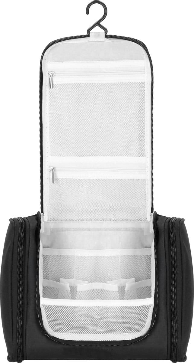 Springos Toilettas - Make Up Tas - Cosmetica - 25x21x10 cm - Zwart
