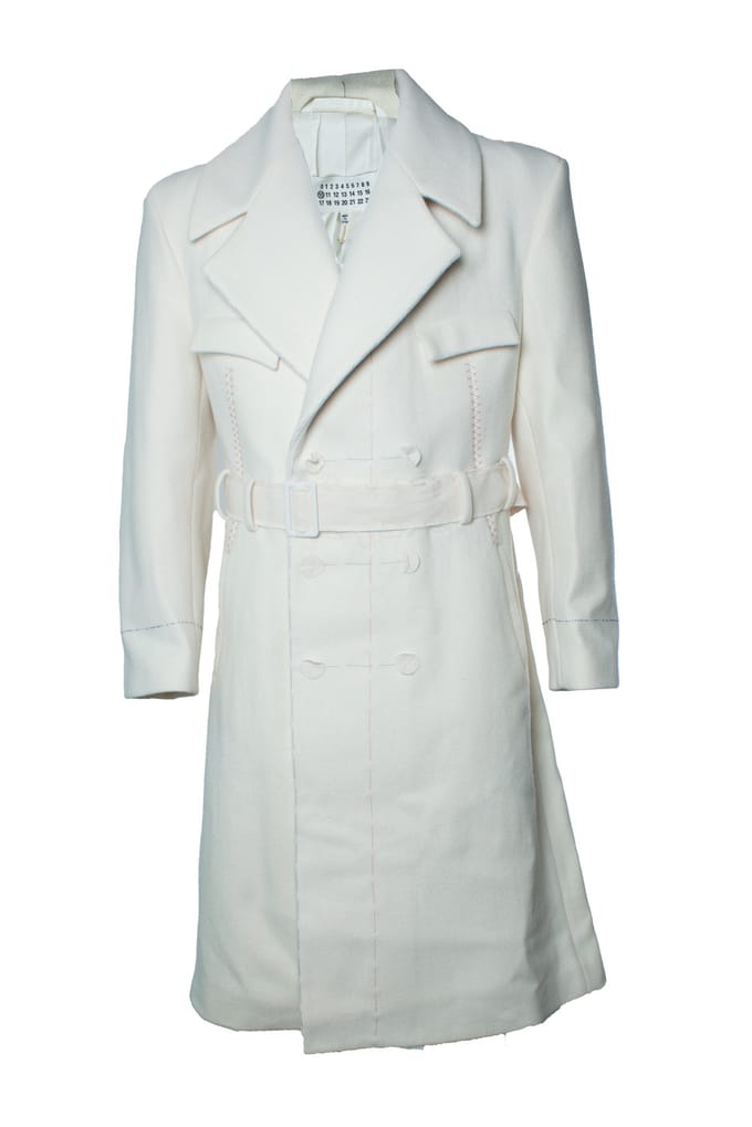 Maison Martin Margiela, Off-white Melton-jas