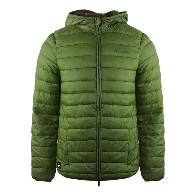 Aquascutum Gewatteerd logo-jack heren Londen (Groen)