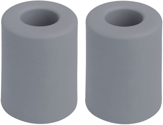 Benson Deurbuffers / deurstoppers rubbers - 2x - grijs - 50 x 35 mm - met schroefbevestiging