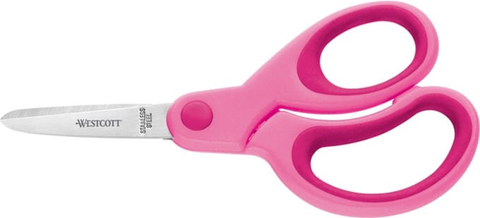 Westcott schaar Kids - 13cm - softgrip - spitse punt - roze - AC-E21582