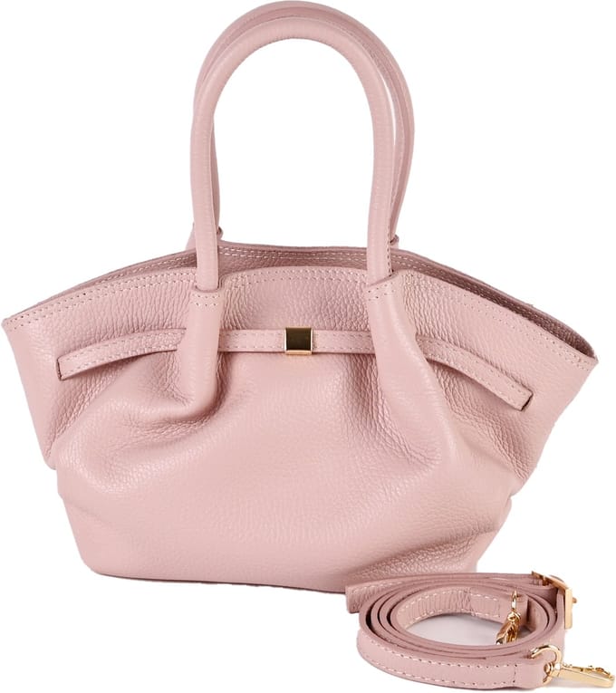 Giulino lederen handtas Joyce - Made in Italy - Dames - Roze