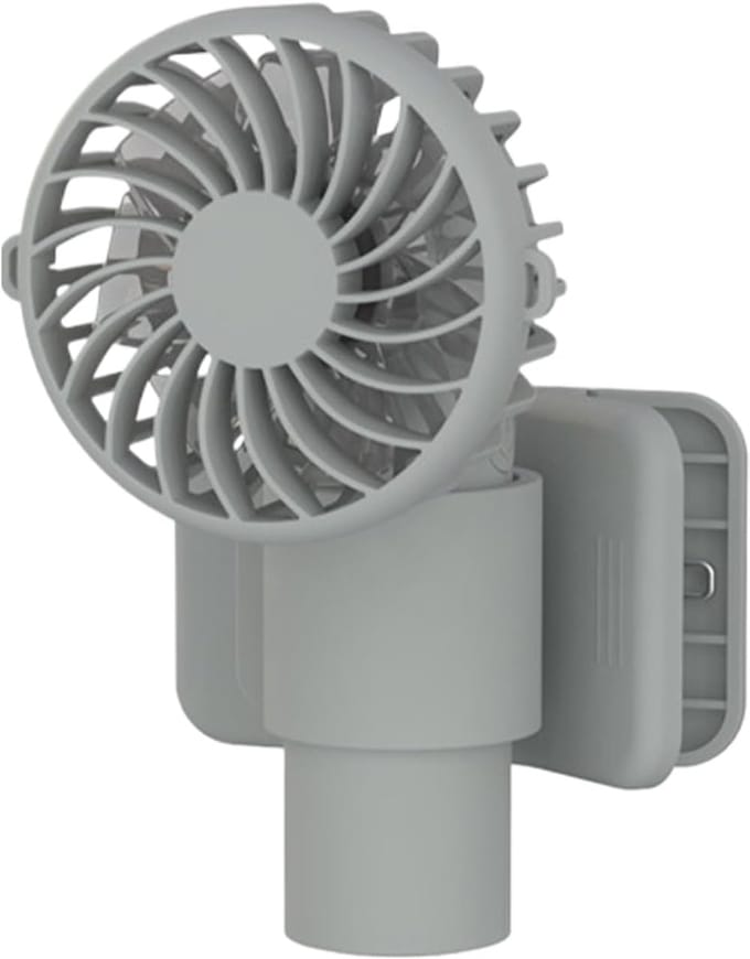 VHV - Campingventilator - campingventilator met lamp - USB oplaadbaar, met klem - voor camping, tent, caravan