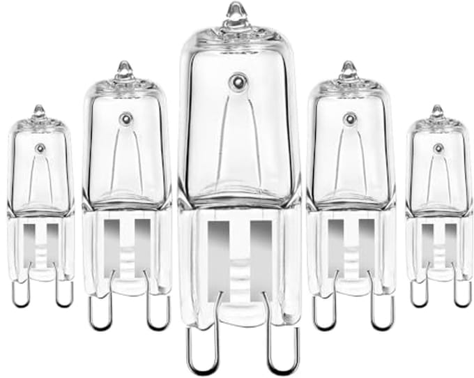 5Pack Dimbare G9 Halogeenlampen 230V 33W Warm Wit 450lm